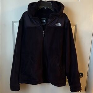 The North Face women’s L plum fleece Jacket with Hood
